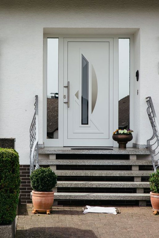 Haustür mit 2 Seitenteilen, Waldalgesheim